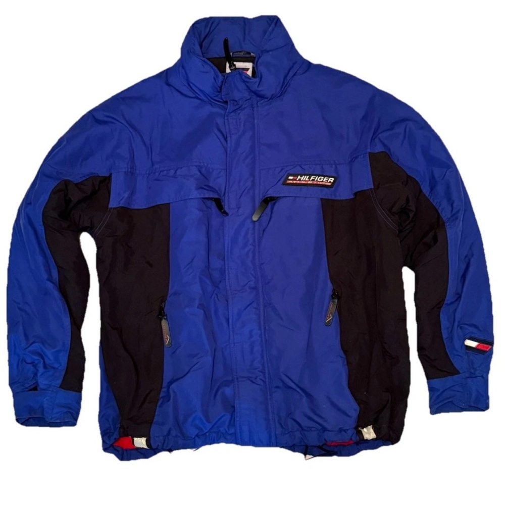 Vintage 90s Tommy Hilfiger Fleece Lined Flag Logo Jacket Sailing Size Large
